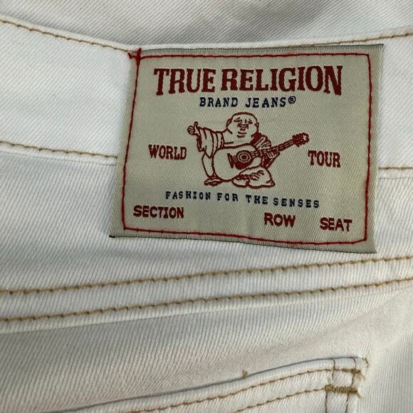 True Religion Jeans Women's 31 (12) Optic White Becca Mid Rise Bootcut Western - Picture 4 of 16